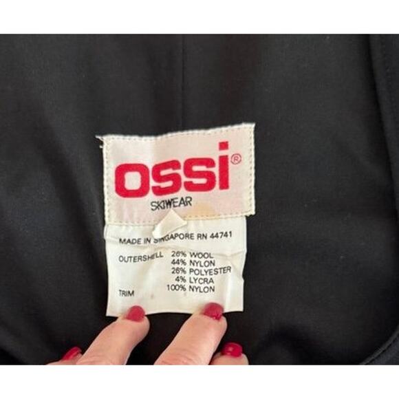 OSSI Snowwear Women’s Black One-Piece Ski Suit Size 10R Made in USA Vintage - Picture 5 of 14